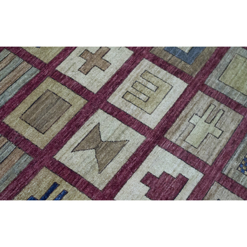 Pakistan Gabeh Wool Patchwork Area Rug