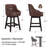 Gehrman 26''H Swivel Counter Height Stool with Solid Wood Frame-972333744