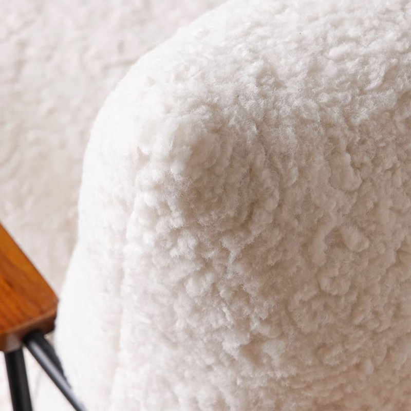 Chaise berçante de salon crème, Blanc cassé