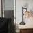 Mosche Industrial Metal Table Lamp with Caged Shade and Valve Accent - Vintage-Inspired, Rustic, Decorative, Steampunk-Style Desk Lamp for Home or Office Lighting