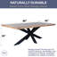Discover Modern Elegance - Rectangle Dining Table with Mango Wood Top and Sturdy Spider Legs-741594274