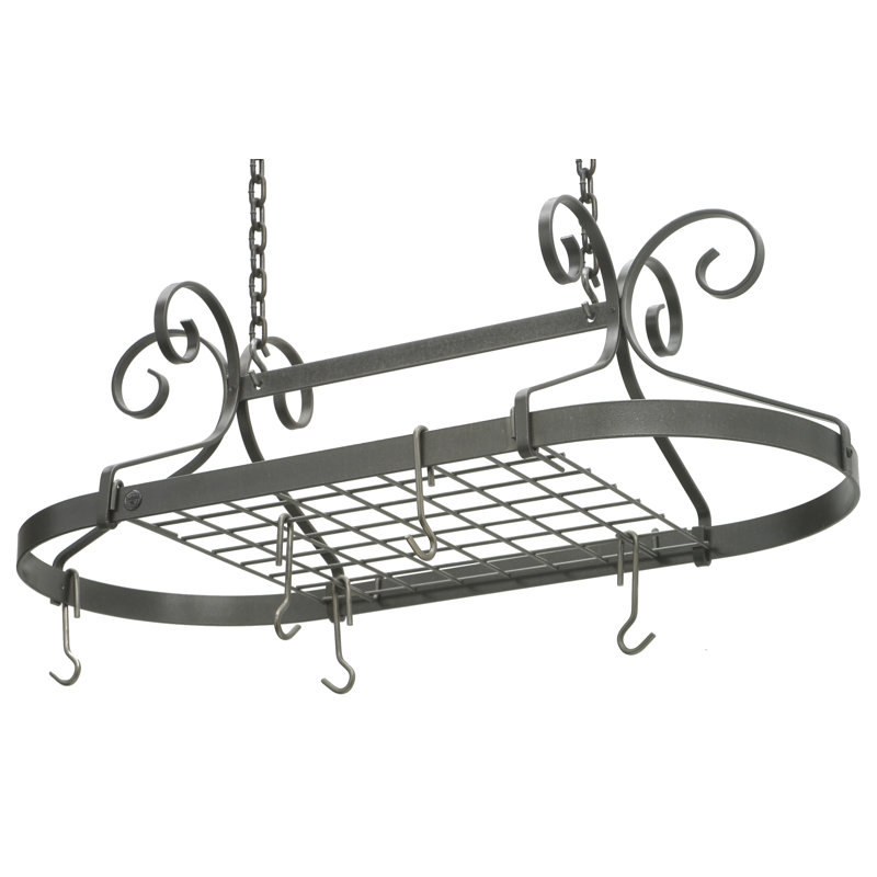 Handcrafted Scrolled Oval Rack with 12 Hooks