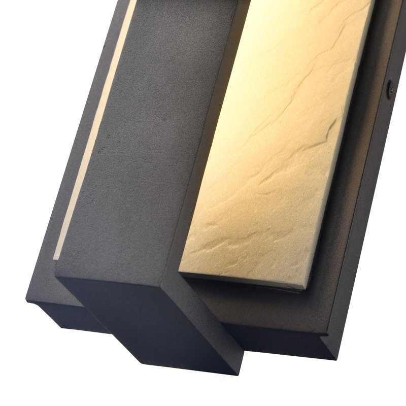 24" Crossroads Outdoor Aluminum Sconce in Charcoal Black Finish