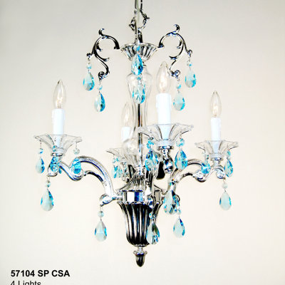 Style bougie classique/traditionnel 4 lumières lustre Via Firenze