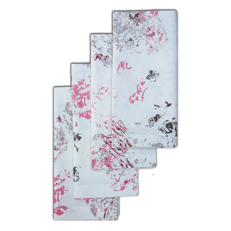 Bonnefoy Cotton Floral Square, Pink