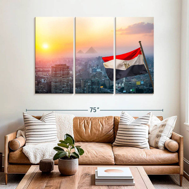 Borges Urban Egypt Flag, 42" H x 65" W