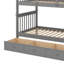 Twin-Over-Twin Bunk Bed With Steps & Three Drawers For Storage, Hardwood Stairway Style Bunk Bed-1080587191