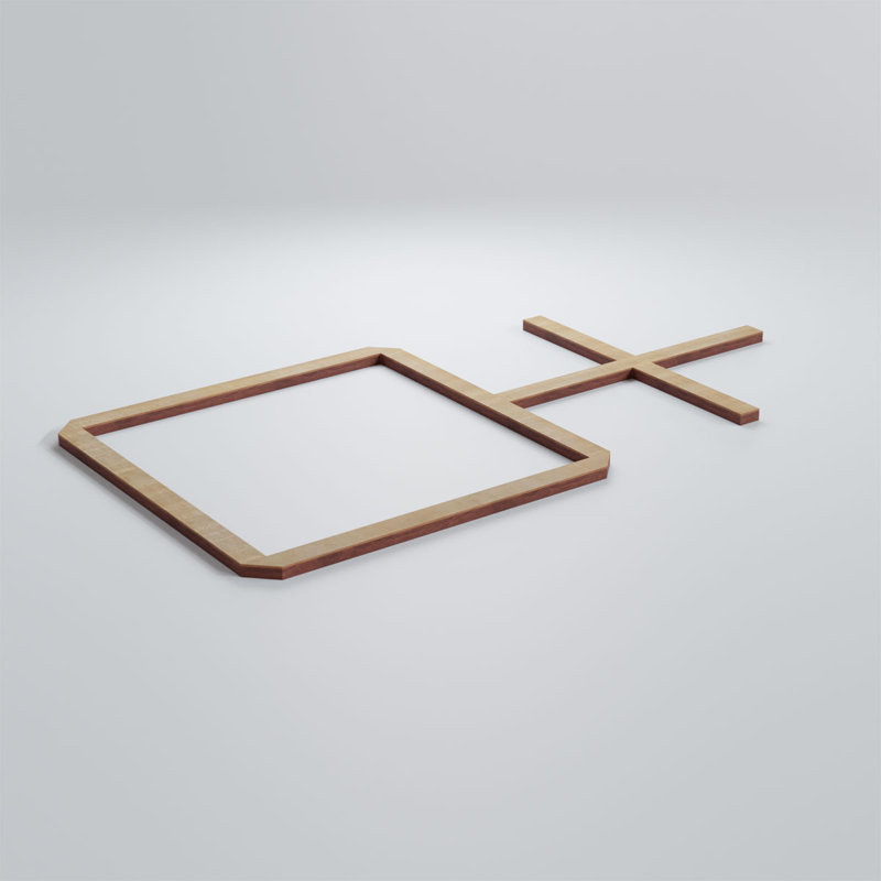 Panneaux muraux en bois Burnett, Noyer blanc, H 23 3/8 po x l 43 7/8 po x P 3/8 po