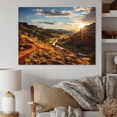 Sunset In New Mexico Landscape II - Landscapes Wall Art Living Room