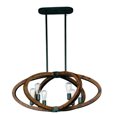 Lustre géométrique à 6 lumières Haddam