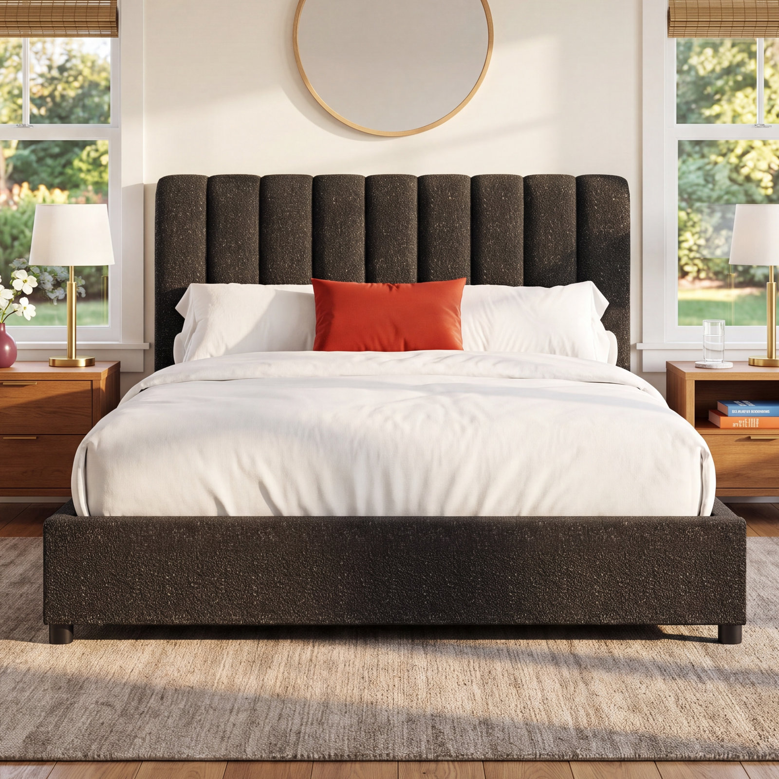 Celal Platform Bed, Full / Double, Black