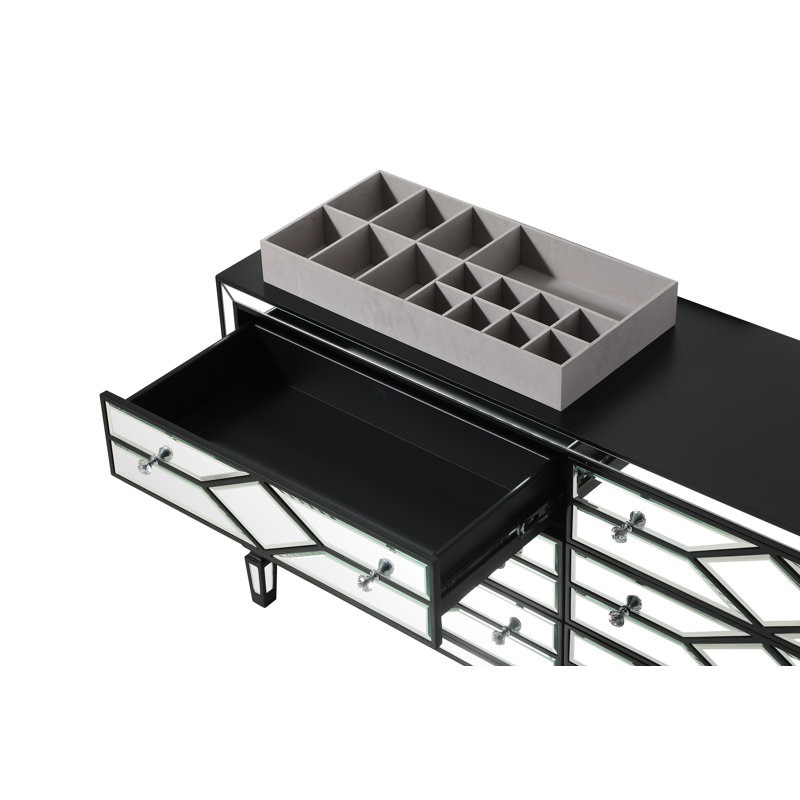 Bashaw 64'' W 6 - Drawer Dresser, Black