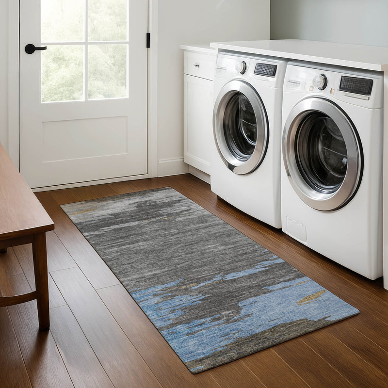 Premium Machine Washable Ansley Abstract Rug, Runner 2'3" x 7'6"
