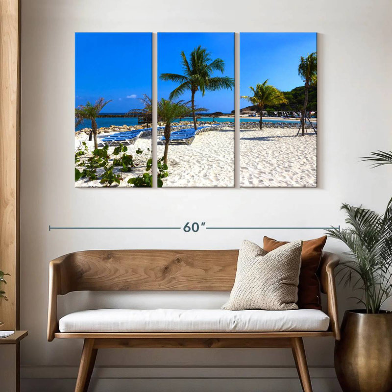 Plage Gillard à Labadee, d'Haïti, H 32 po x l 50 po