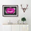 Hot Pink Lips - Picture Frame Graphic Art Print on MDF-56863510-56863511