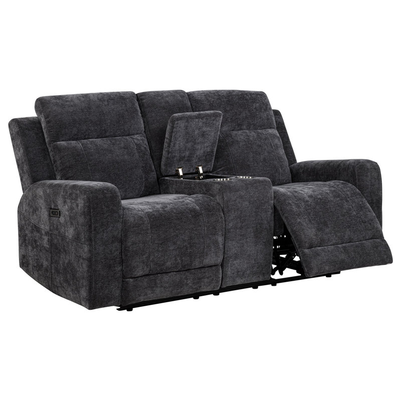 Kenie Upholstered 71.25 " Chenille Loveseat Power Reclining