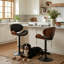 Tabouret de bar à hauteur réglable, tabouret de comptoir pivotant rembourré en bois cintré, tabouret de bar avec repose-pieds-1274710892