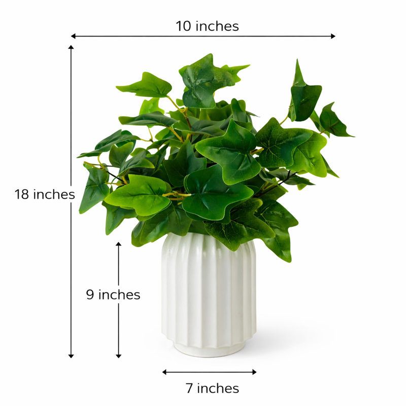 Vase en céramique blanche 18 po, Blanc