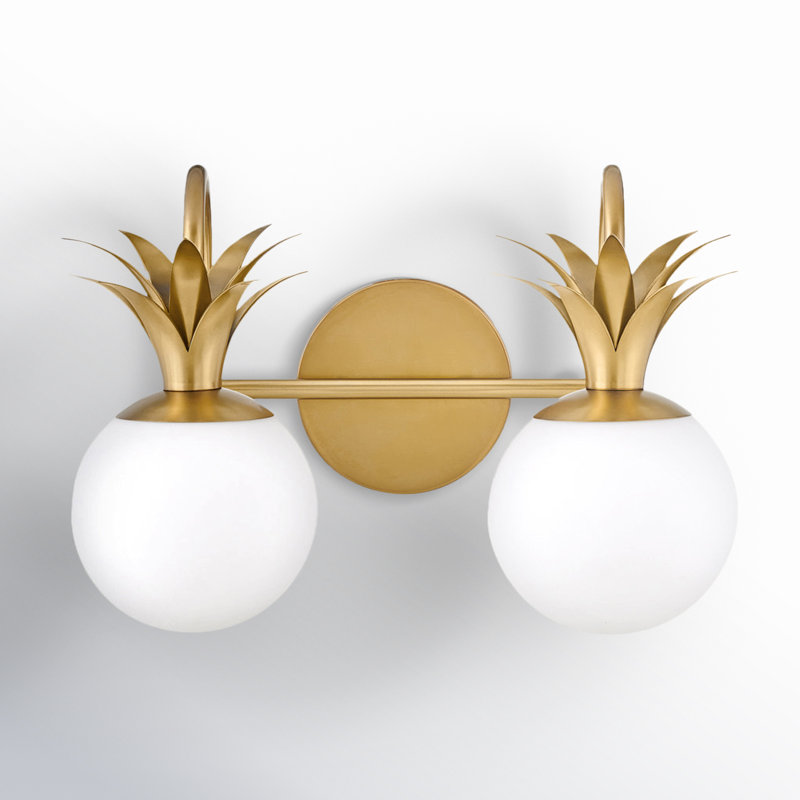 Gazala 2 Light Frosted Dimmable Vanity Light