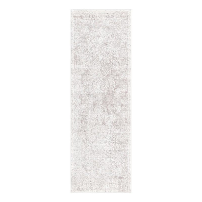 Audres Oriental Gray/Ivory Area Rug, Runner 2' x 6'