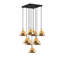 Mullein 9 - Light Black Cluster Pendant-124228564