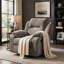Fauteuil inclinable manuel en chenille avec 3 positions réglables, coussin en mousse souple-1655382859