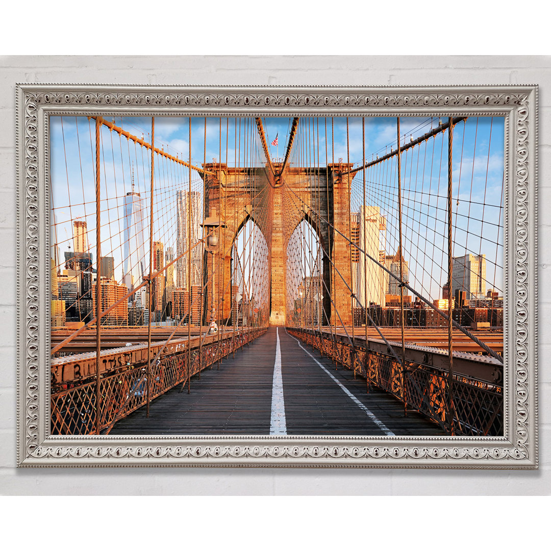 Brooklyn Bridge Struktur - Einzelner Bilderrahmen Kunstdrucke