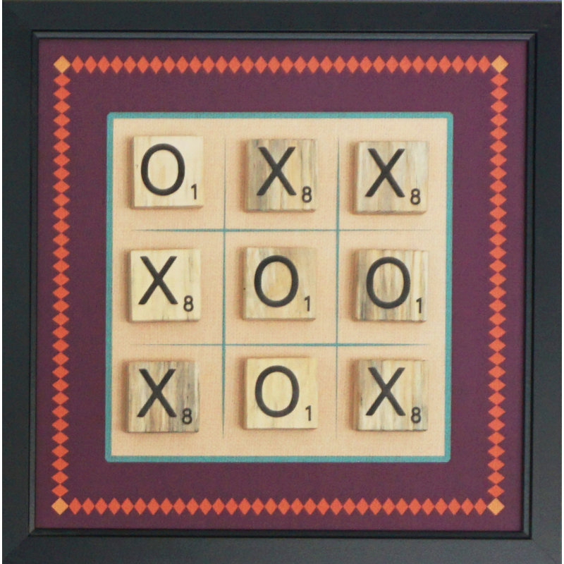Magnétique Tic Tac Toe - rétro - impression