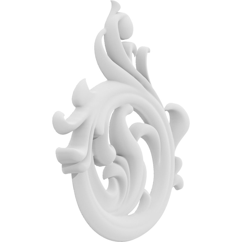Applique Fayette Rosette, H 2 po x l 1,5 po x P 0,25 po, Droite