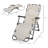 2-In-1 Folding Adjustable Chaise Lounge Chair With Pillow And Pocket For Outdoor Sunbathing Camping Beach-1238277053