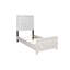 Lit simple contemporain gris, structure stable en bois gris, élément de chambre à coucher