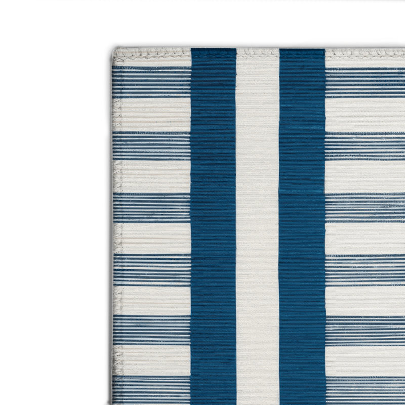 Tapis intérieur / extérieur blanc HorizontalStripes, Rectangulaire 2 pi x 3 pi
