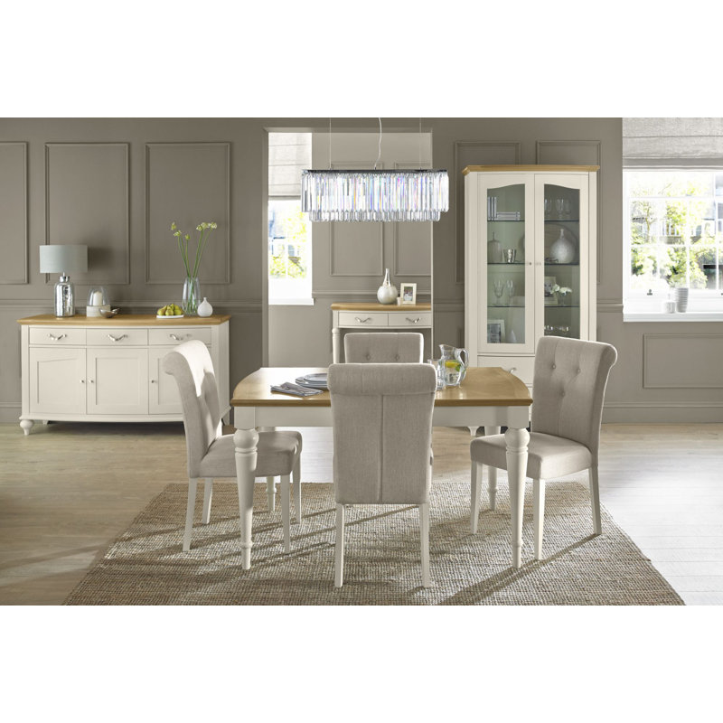 Snider 6 - Person Dining Set, 77cm H x 140cm W x 90cm D, Grey, Soft Grey/Grey Washed Oak