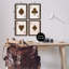"Leopard" Ace Card, ensemble de 4 impressions sur toile encadrées, dessin par Lil 'Rue-114316955-114316957