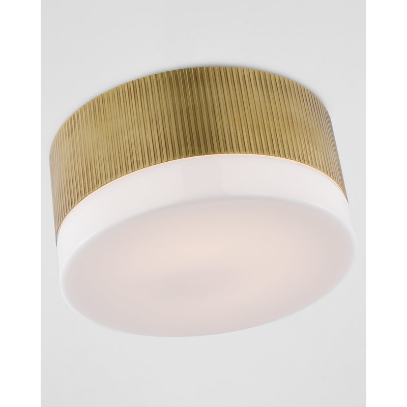 Ace 1 - Light LED Flush Mount, Hand-Rubbed Antique Brass