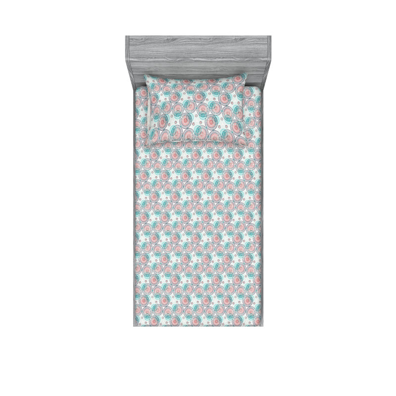Ensemble de taies décoratives Ambesonne, Ensemble de draps pour lit simple avec 1 taie d'or