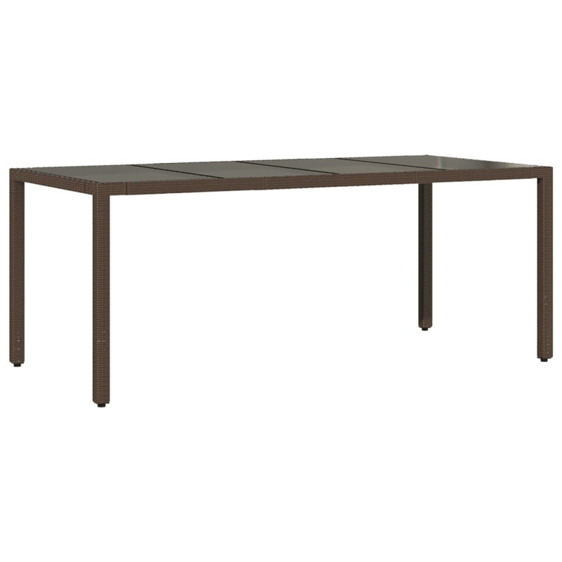 Hollaman Rectangular Outdoor Dining Table , 190cm cm W 90cm cm D, Brown