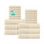 Ensemble de serviettes de bain 100% coton Phoebe 500 g / m² zéro absorbant Home Weavers, 16 po x 24 po (12), 27 po x 54 po (6) (6 serviettes de bain, 12 serviettes de bain), noir-130204250-130204253