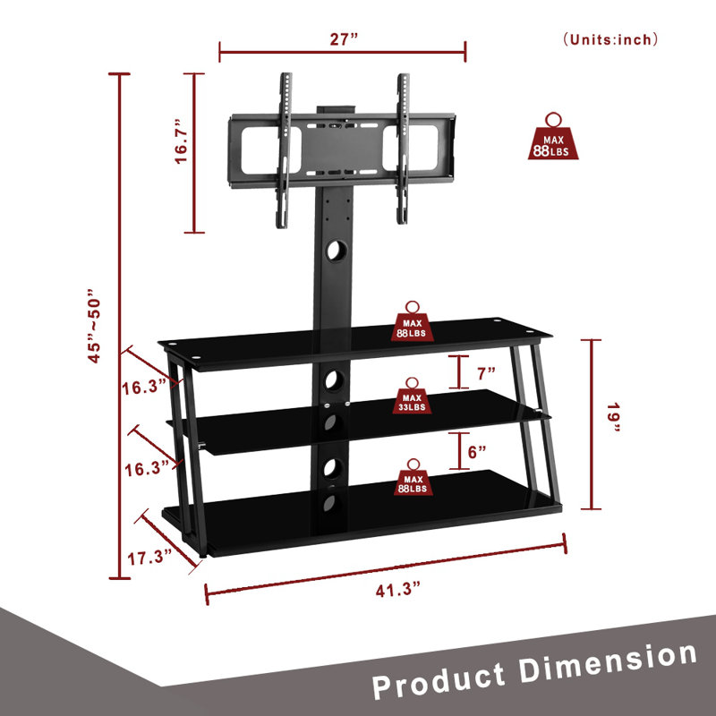 All-in Furniture Single Screen Floor Stand Mount
