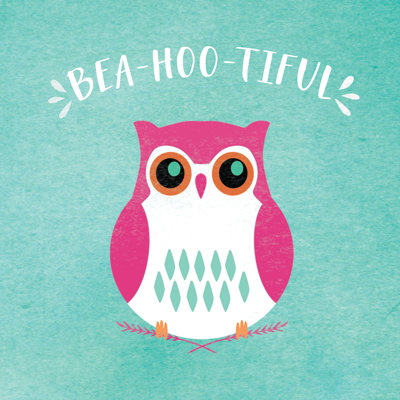 Pink Owl Beauty - Wrapped Canvas Print