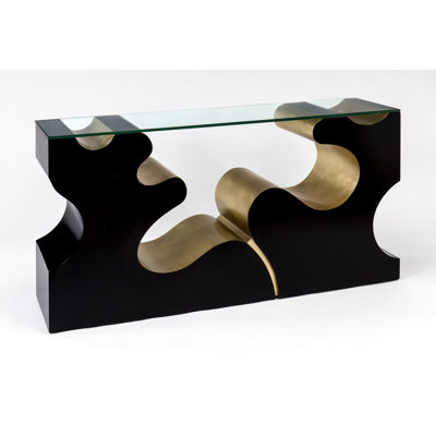 61'' Glass Top Console Table