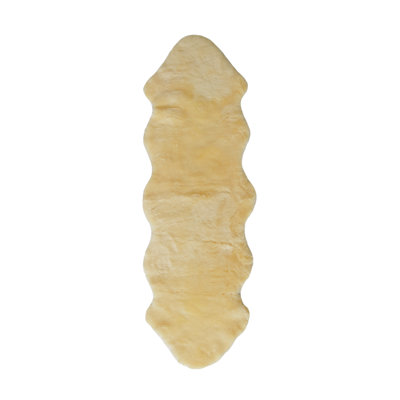 Antoneyo Medical Sheepskin Light Yellow Area Rug