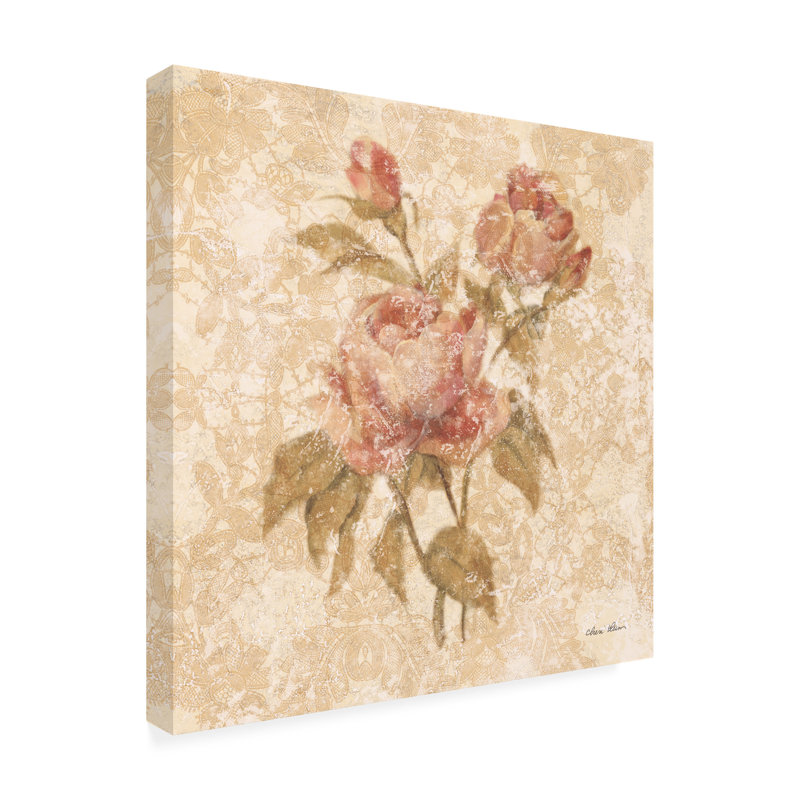 Art sur toile «bolologia cheri blum roses bohémiennes II», H 14 po x l 14 po