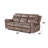 Zubaida Two Tone Chocolate Velvet Recliner Sofa W/Usb Port & Drop Down Table
