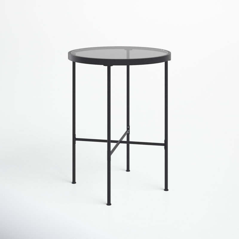 Lucier 32'' Glass Outdoor Bar Table