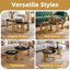 Ensemble de 2 tables basses gigognes noires modernes-2107733557