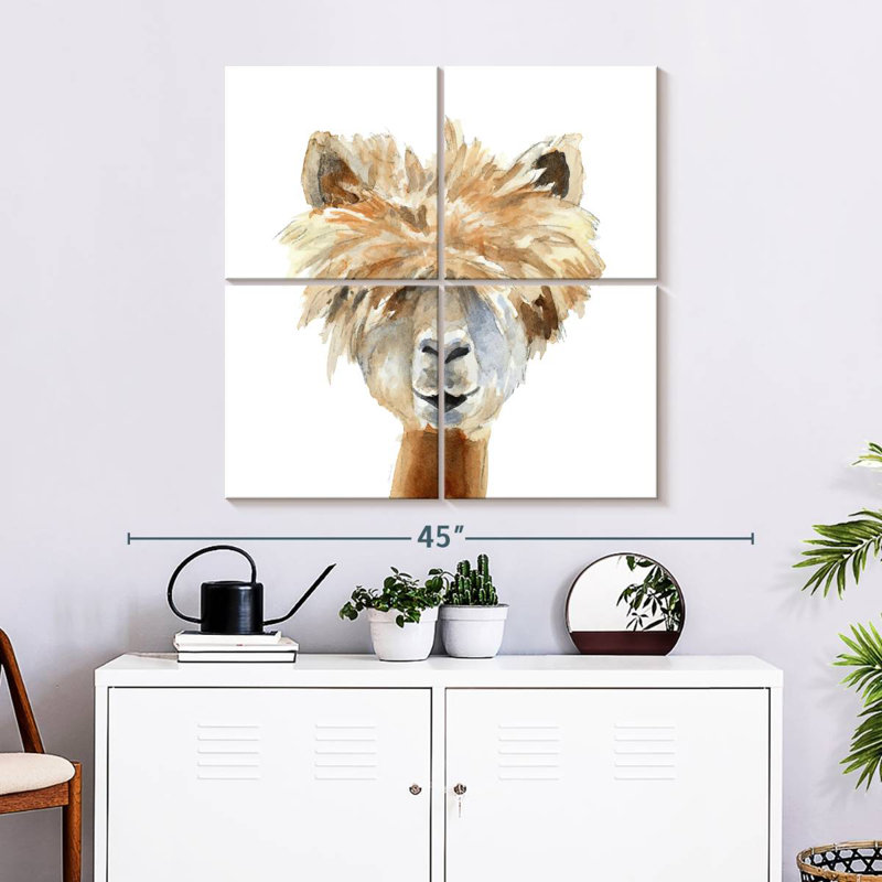 Brampt Llama With Bangs, 32" H x 32" W