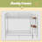 Full Size Bunk Bed With LED Light And Charging Socket-1233025224