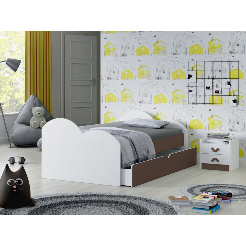 Geary Storage Kids Bed, Cappuccino