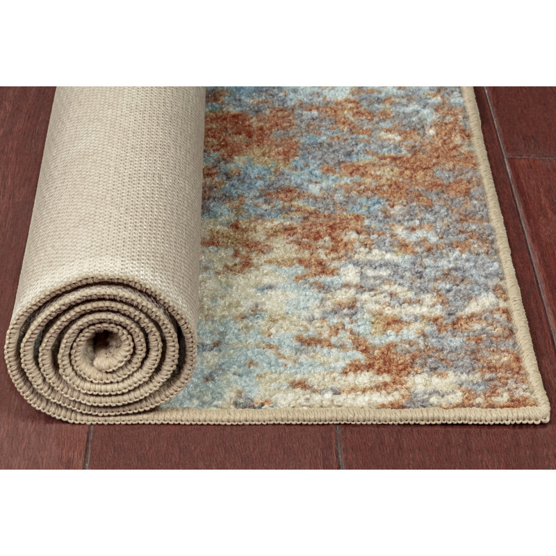 Tapis touffeté ivoire / brun, Tapis de couloir beige